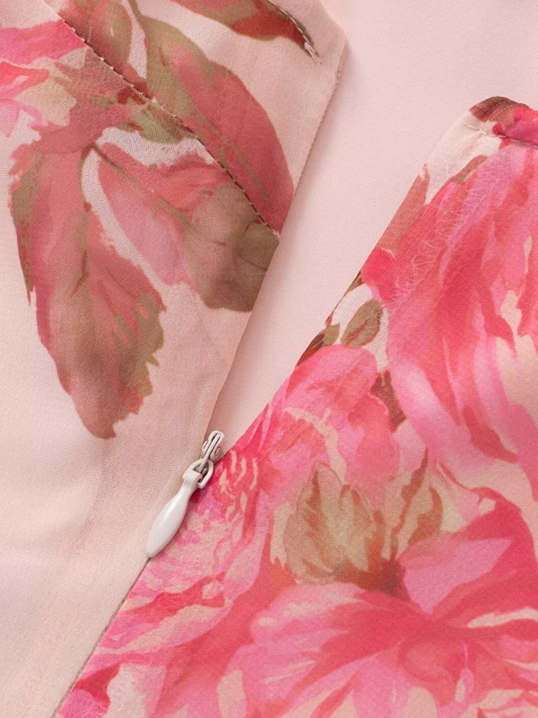 Asymmetrical Shoulder Strap Printed Dress for Women - 2025 Summer Vacation Style, Trendy Long Skirt, Chic French Design Asymmetrical Shoulder Strap Printed Dress for Women - 2025 Summer Vacation Style, Trendy Long Skirt, Chic French Design