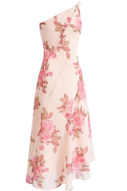 Asymmetrical Shoulder Strap Printed Dress for Women - 2025 Summer Vacation Style, Trendy Long Skirt, Chic French Design