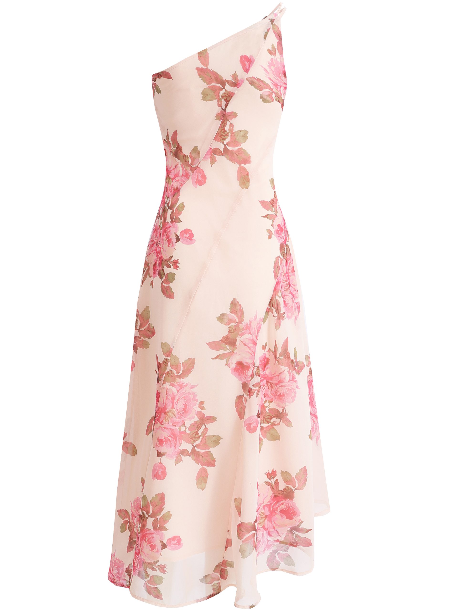 Asymmetrical Shoulder Strap Printed Dress for Women - 2025 Summer Vacation Style, Trendy Long Skirt, Chic French Design Asymmetrical Shoulder Strap Printed Dress for Women - 2025 Summer Vacation Style, Trendy Long Skirt, Chic French Design