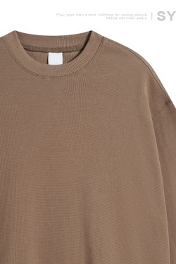 Autumn Minimalist Breathable Waffle Long Sleeve T-Shirt for Men - Loose Fit Round Neck Casual Wear Trend