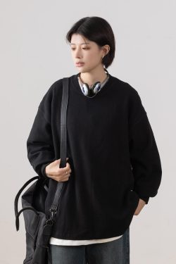 Autumn Minimalist Breathable Waffle Long Sleeve T-Shirt for Men - Loose Fit Round Neck Casual Wear Trend