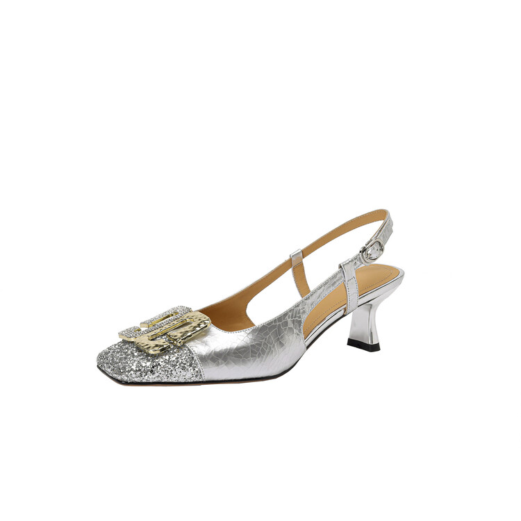 Backless Rhinestone Sandals for Women - French Mary Jane Thin High Heels, Versatile 90s Y2K Style Footwear Backless Rhinestone Sandals for Women - French Mary Jane Thin High Heels, Versatile 90s Y2K Style Footwear