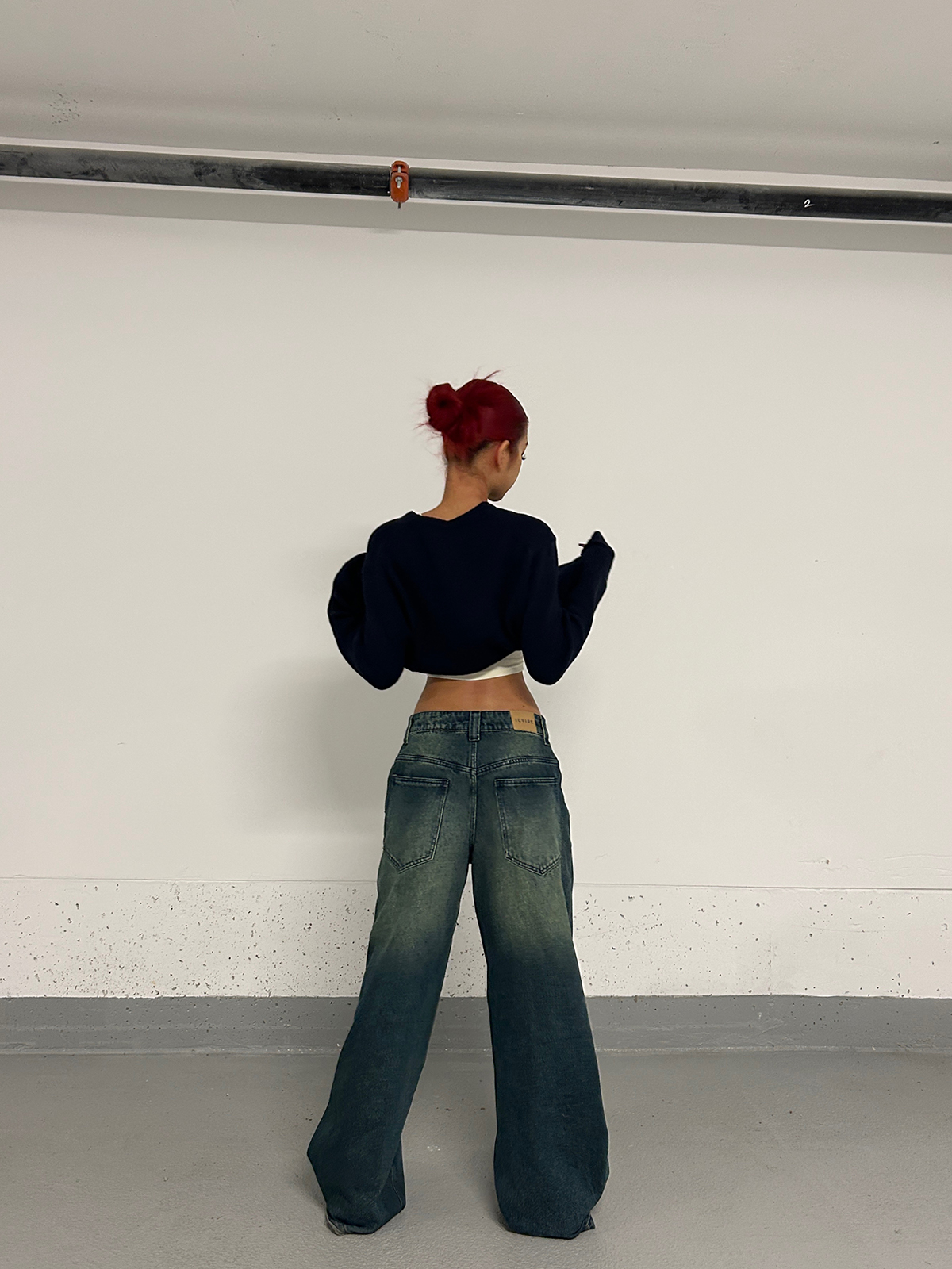 Baggy Skate Pants for Girls - Film-Style Yellow and Blue Wash Slimming Jeans, 90s Inspired Streetwear Fashion Baggy Skate Pants for Girls - Film-Style Yellow and Blue Wash Slimming Jeans, 90s Inspired Streetwear Fashion