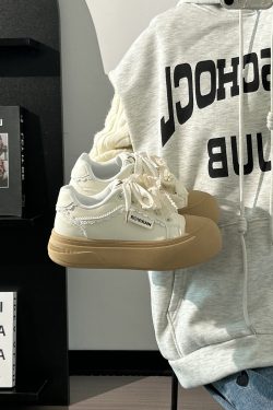 Ballet-Style Chunky Loafers for Women - Fog Blue Thick-Soled Sneakers, Summer Niche Design