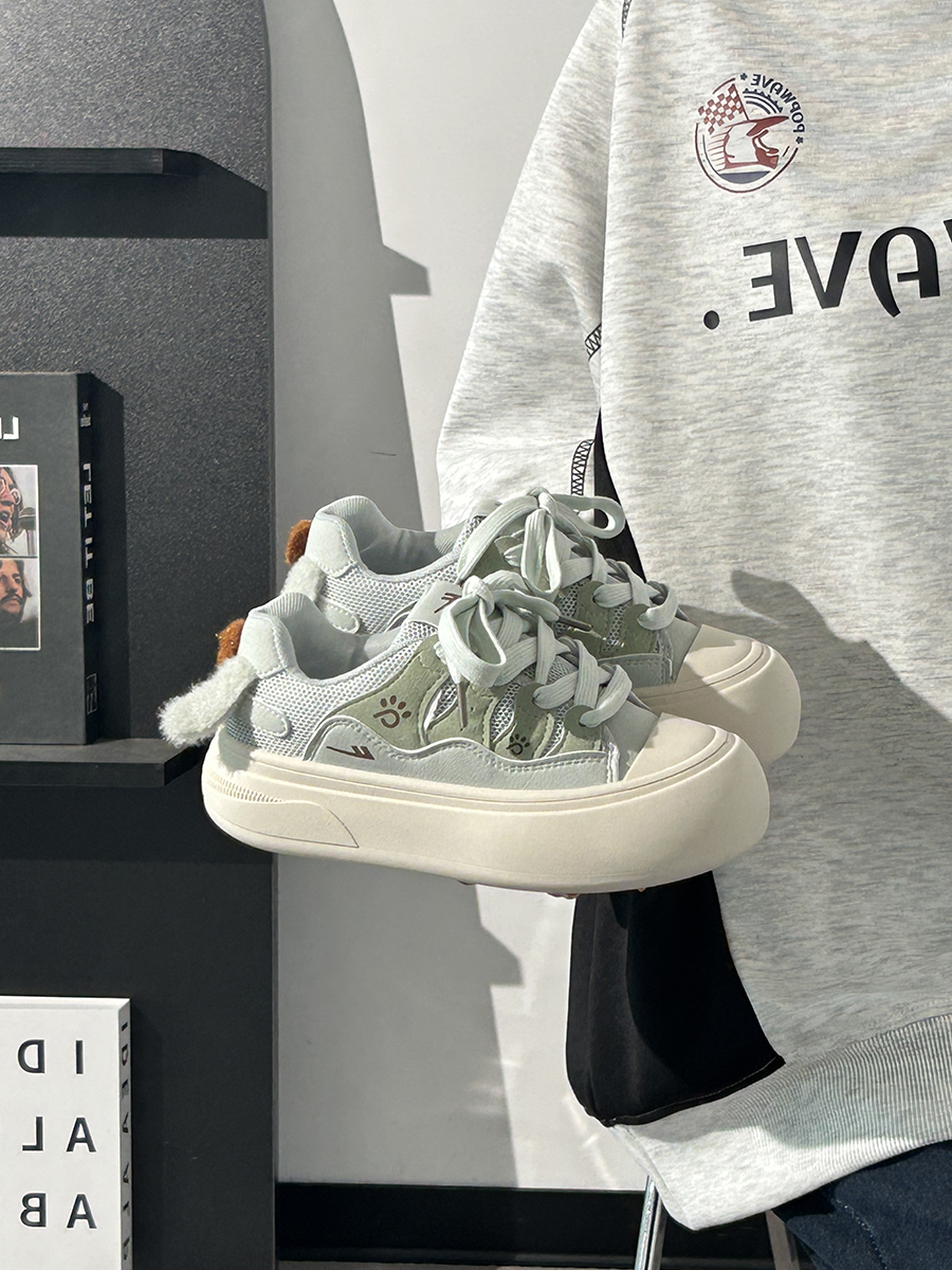 Ballet-Style Chunky Loafers for Women - Fog Blue Thick-Soled Sneakers, Summer Niche Design Ballet-Style Chunky Loafers for Women - Fog Blue Thick-Soled Sneakers, Summer Niche Design