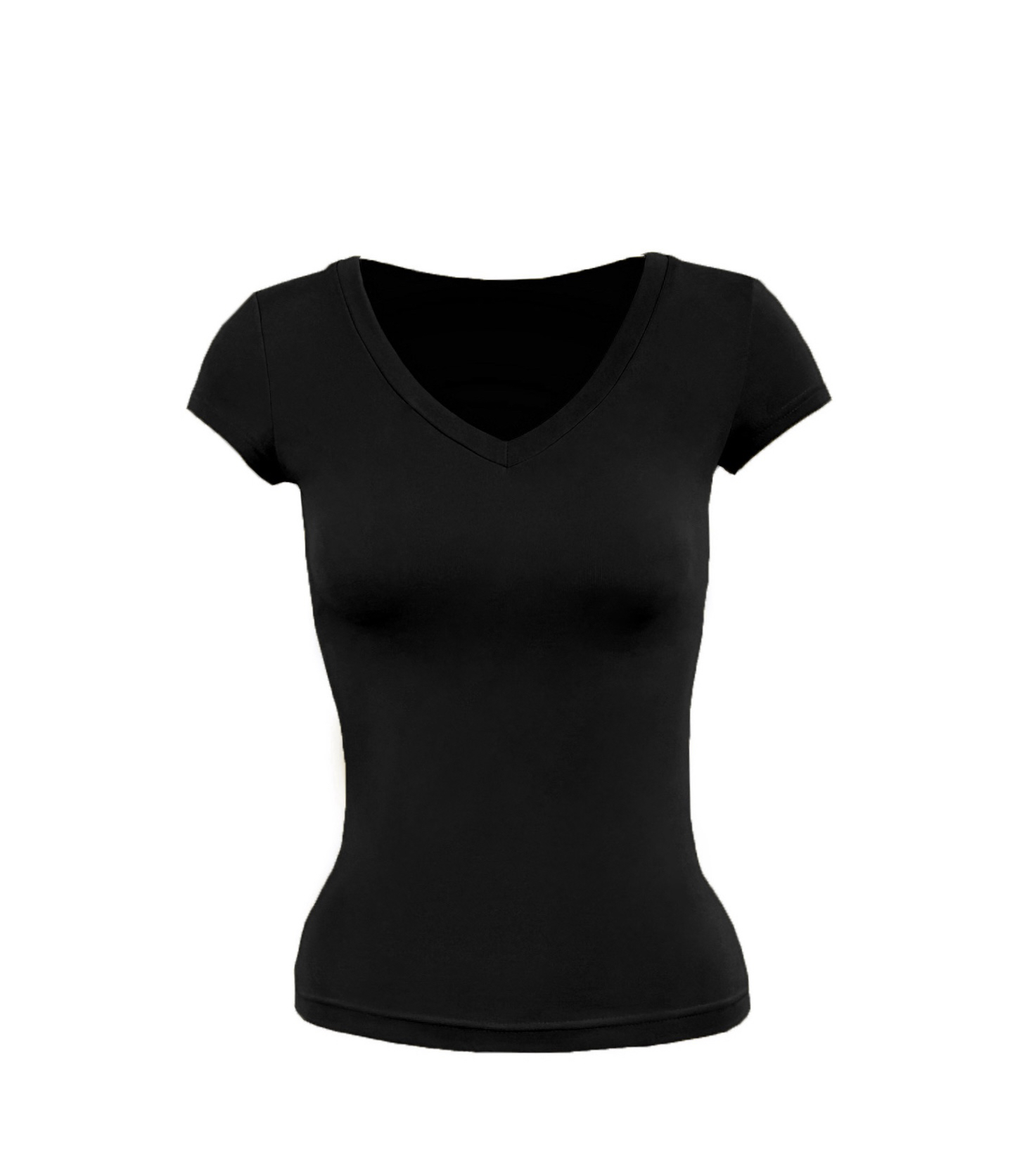 Basic Four-Color V-Neck Fitted Short Sleeve Versatile Top - Trendy Essential for Casual Chic Outfits Basic Four-Color V-Neck Fitted Short Sleeve Versatile Top - Trendy Essential for Casual Chic Outfits