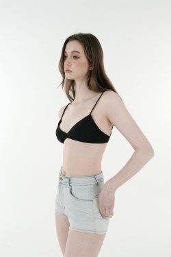 Basic Knitted Bikini with Adjustable Shoulder Straps - Summer Essential Swimwear in Trendy Knit Design
