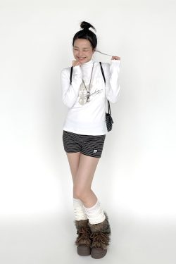 Basic Knitted Printed Slim-Fit Turtleneck Long Sleeve Top for Autumn Winter Layering - Trendy Knitwear Essential