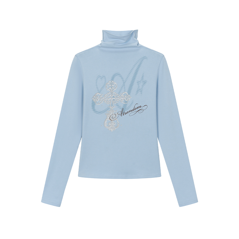 Basic Knitted Printed Slim-Fit Turtleneck Long Sleeve Top for Autumn Winter Layering - Trendy Knitwear Essential Basic Knitted Printed Slim-Fit Turtleneck Long Sleeve Top for Autumn Winter Layering - Trendy Knitwear Essential