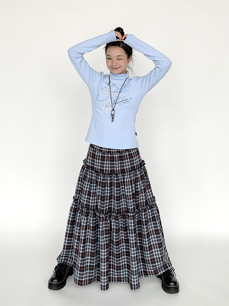 Basic Knitted Printed Slim-Fit Turtleneck Long Sleeve Top for Autumn Winter Layering - Trendy Knitwear Essential Basic Knitted Printed Slim-Fit Turtleneck Long Sleeve Top for Autumn Winter Layering - Trendy Knitwear Essential