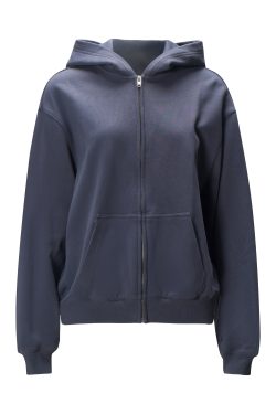 Basic Sports Zipper Hoodie for Men - Versatile Casual Loose Fit Solid Color Jacket for Everyday Wear