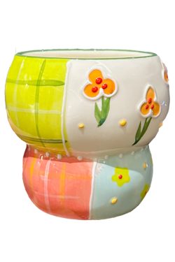 Beautiful Large-Caliber Ceramic Hand-Held Cup for Girls - Underglaze Breakfast Oatmeal Mug, Perfect for Stylish Mornings