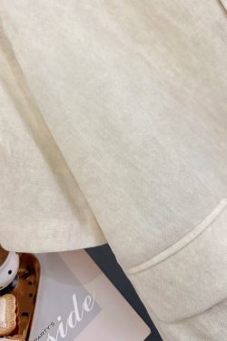 Beige French Chic Linen Short-Sleeve Coat for Women - 2025 Summer Petite Fashion Top