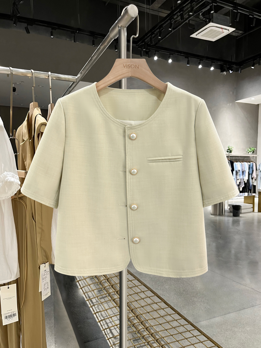 Beige French-Style Lightweight Women's Summer Jacket, Casual High-End Short Top for 2025 Street Style Fashion Beige French-Style Lightweight Women's Summer Jacket, Casual High-End Short Top for 2025 Street Style Fashion