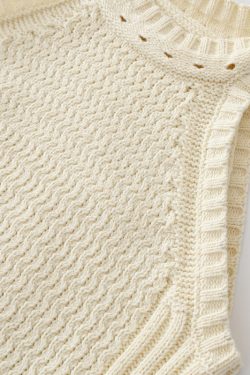 Beige Knitted Halter Top - Summer 2025 Fashion, Trendy Y2K Style for Women