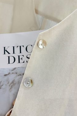 Beige Minimalist Short Sleeve V-Neck Shirt for Women - Versatile Thin Summer Jacket, Exquisite Trendy Top 2025