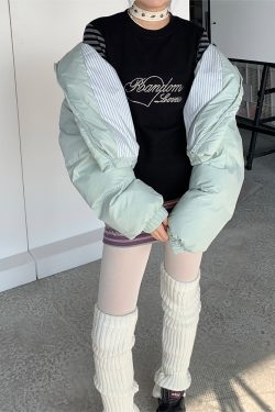 Black and Gray Color-Blocked Striped Casual Slim-Fit Knitted Long Sleeve Top Tee for Y2K and 90s Style Fashion