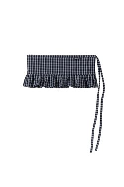 Black and White Checkered Handmade Pleated Lace One-Piece Tie Layered Skirt - Trendy Y2K Fashion Statement