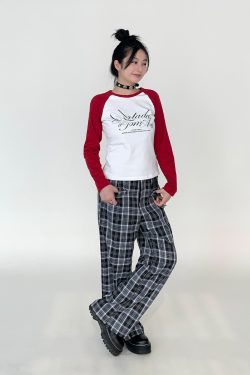 Black and White Checkered Wide-Leg Plaid Casual Pants - Low-Waist, Slimming, Versatile Style for Effortless Fashion
