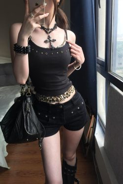 Black Faux Two-Piece Spliced Leopard Print Camisole for Women - Trendy Summer Design, Slim Fit Short Top, Chic Fashion Statement