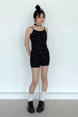 Black Floral Ruffled Strap Tank Top - Casual Fitted Vest for Summer 2024, Perfect for Y2K and 90s Style Fashion