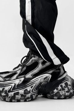 Black Knight Dad Shoes for Men & Women - Trendy Vintage Thick-Soled Height-Increasing Sports Shoes in Paris Street Style