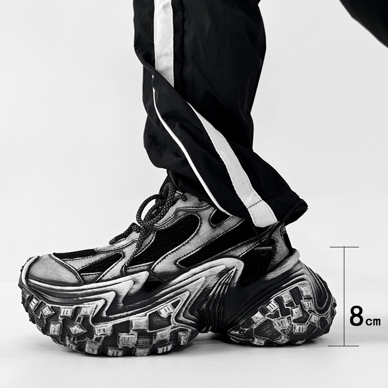 Black Knight Dad Shoes for Men & Women - Trendy Vintage Thick-Soled Height-Increasing Sports Shoes in Paris Street Style Black Knight Dad Shoes for Men & Women - Trendy Vintage Thick-Soled Height-Increasing Sports Shoes in Paris Street Style