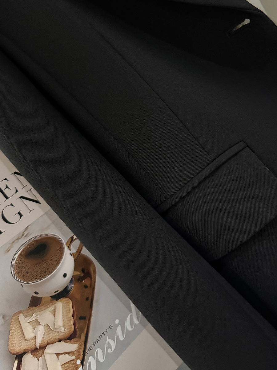 Black Korean Style Slim-Fit Blazer for Women - Chic High-End Professional Small Suit for Spring and Autumn 2025 Black Korean Style Slim-Fit Blazer for Women - Chic High-End Professional Small Suit for Spring and Autumn 2025
