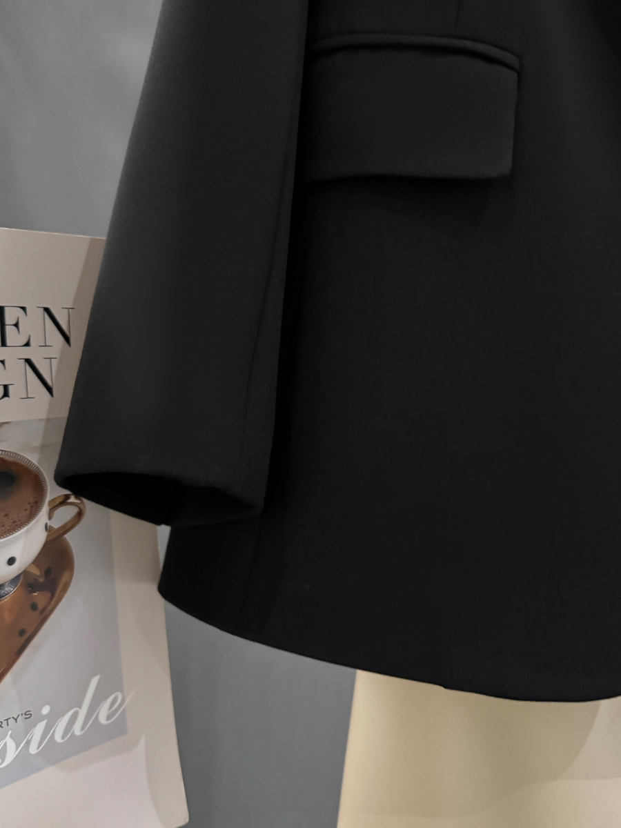 Black Korean Style Slim-Fit Blazer for Women - Chic High-End Professional Small Suit for Spring and Autumn 2025 Black Korean Style Slim-Fit Blazer for Women - Chic High-End Professional Small Suit for Spring and Autumn 2025