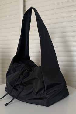 Black Nylon Canvas Crossbody Bag for Women - Casual Large Capacity Versatile Shoulder Bag for Summer Style