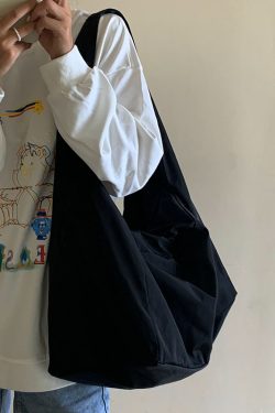 Black Nylon Canvas Crossbody Bag for Women - Casual Large Capacity Versatile Shoulder Bag for Summer Style