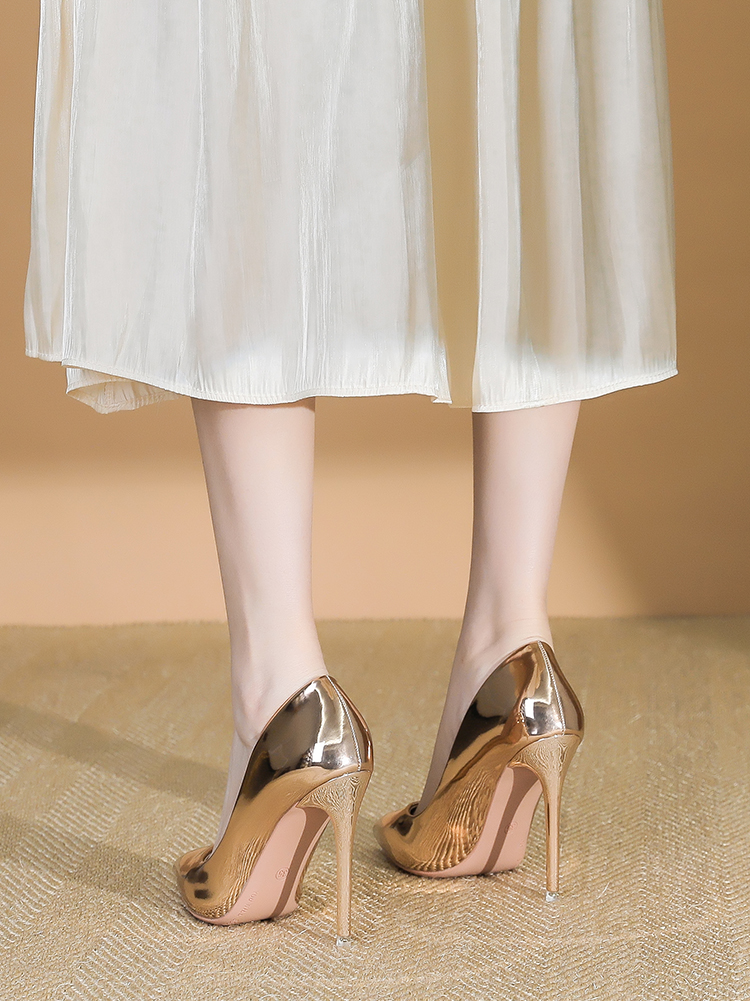 Black Patent Leather High Heels for Women - Sexy Pointed Toe, Thin Heels, Elegant Slip-On Design, Versatile Fashion for Any Occasion Black Patent Leather High Heels for Women - Sexy Pointed Toe, Thin Heels, Elegant Slip-On Design, Versatile Fashion for Any Occasion