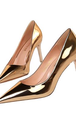 Black Patent Leather High Heels for Women - Sexy Pointed Toe, Thin Heels, Elegant Slip-On Design, Versatile Fashion for Any Occasion