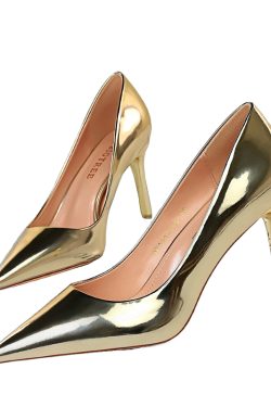 Black Patent Leather High Heels for Women - Sexy Pointed Toe, Thin Heels, Elegant Slip-On Design, Versatile Fashion for Any Occasion