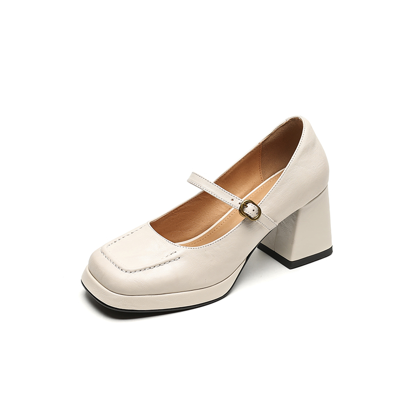 Black Square-Toe Mary Jane Shoes for Women, Chunky Heel, Waterproof Platform, Shallow Mouth, Trendy Summer Style Black Square-Toe Mary Jane Shoes for Women, Chunky Heel, Waterproof Platform, Shallow Mouth, Trendy Summer Style