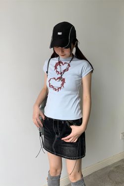 Black Vintage Washed Denim Skirt with Lining - 90s Inspired, Non-See-Through Design for Effortless Style