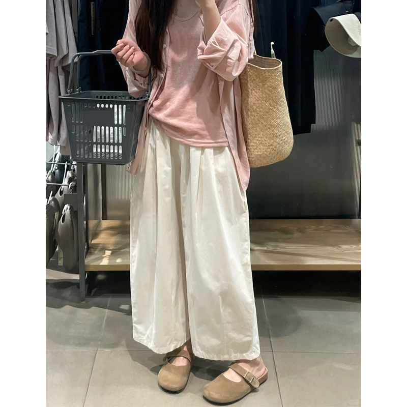 Black Women's Plus Size Summer Balloon Pants, Casual Loose Wide-Leg High-Waisted 90s Style Nine-Point Trousers Black Women's Plus Size Summer Balloon Pants, Casual Loose Wide-Leg High-Waisted 90s Style Nine-Point Trousers