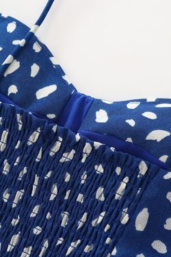 Blue Floral Camisole for Women - Slim Fit Versatile Style, 2025 Summer Trend, Perfect for Y2K and 90s Inspired Looks