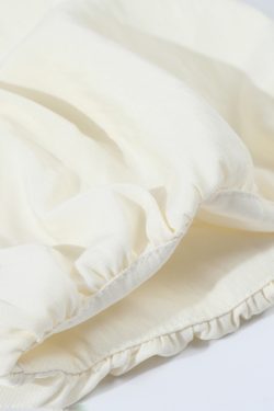 Bohemian A-Line Dress for Women - Summer Puff Sleeve, Waist-Cinched, French-Style, Korean Version, Age-Reducing White Dress