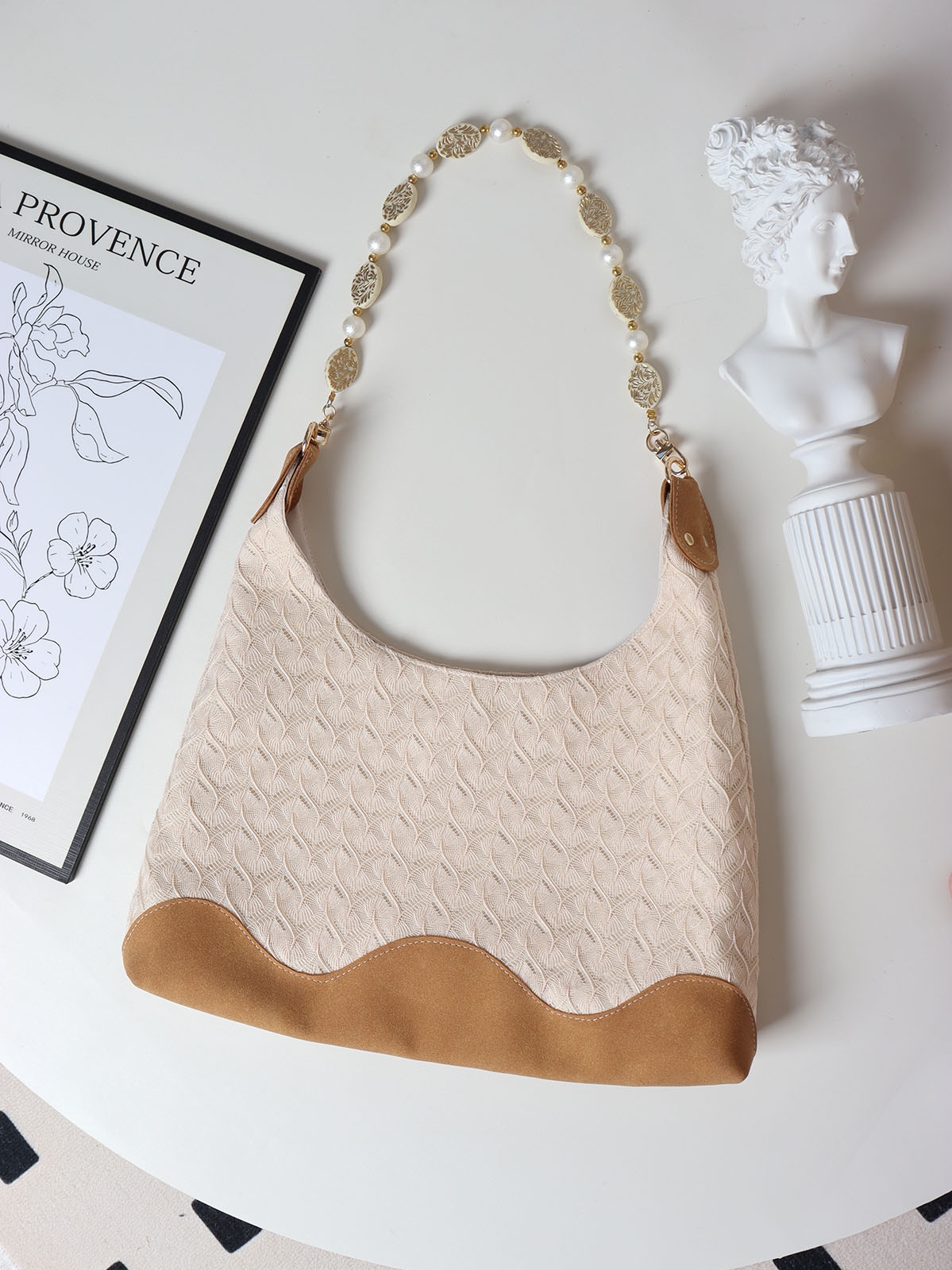 Bohemian Beaded Tote Bag for Women - Large Capacity Woven Shoulder Bag for Commuting and Vacation Bohemian Beaded Tote Bag for Women - Large Capacity Woven Shoulder Bag for Commuting and Vacation