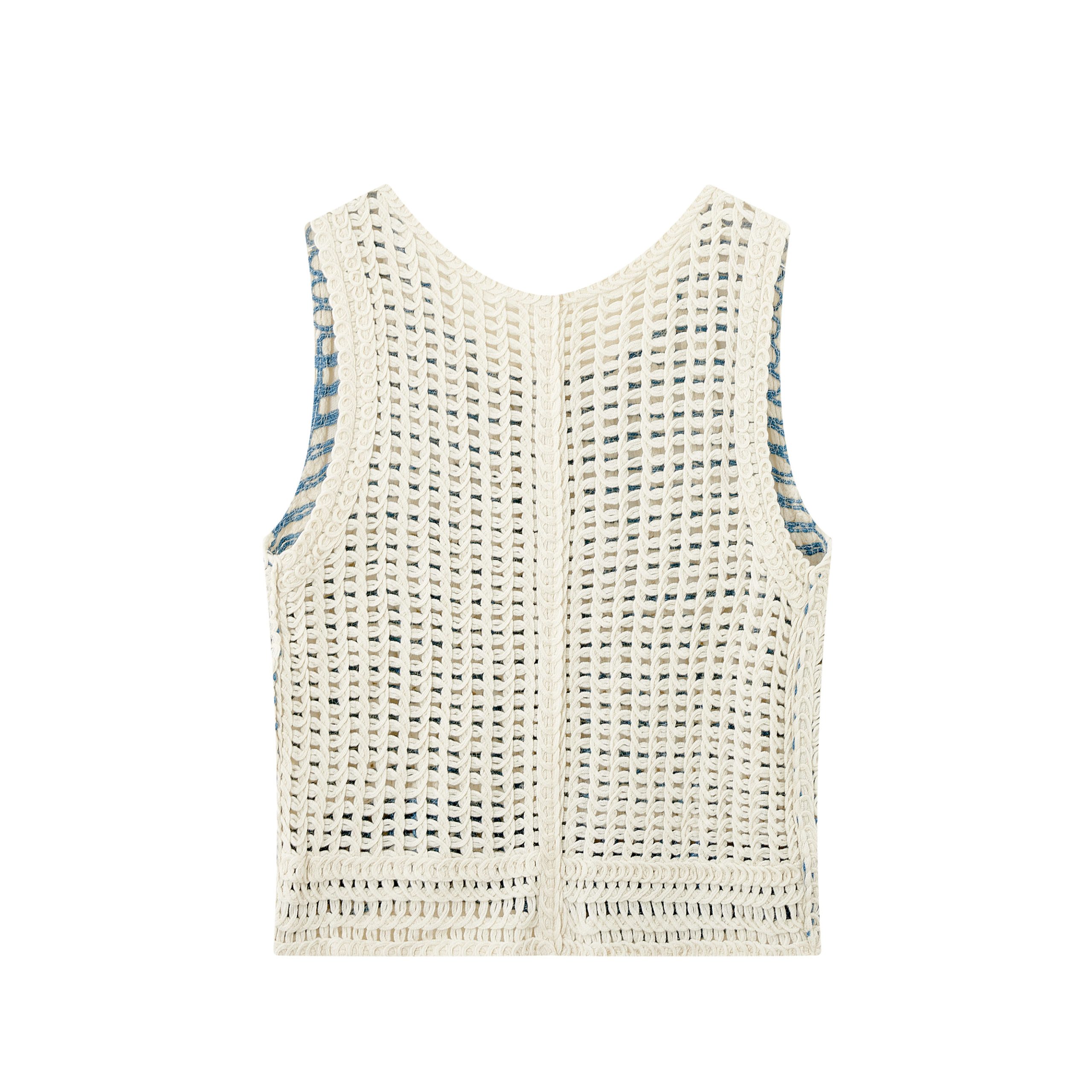 Bohemian Crochet Sleeveless Vest for Women - Loose Slim Fit Hollow Out Waistcoat for Summer Vacation Style Bohemian Crochet Sleeveless Vest for Women - Loose Slim Fit Hollow Out Waistcoat for Summer Vacation Style