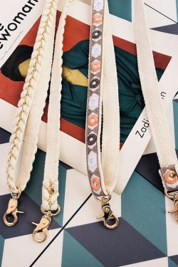 Bohemian Woven Embroidered Shoulder Strap Crossbody Bag - Ethnic Style DIY Adjustable Women's Handbag