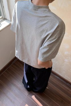 Boxy Deconstructed Short-Sleeve T-Shirt for Men and Women - American Style Casual Loose Fit Summer Top