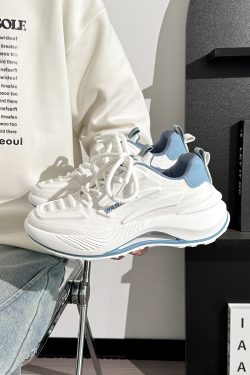 Breathable Mesh Casual Sports Shoes for Men - Summer Soft Sole Height-Increasing Minimalist Dad Sneakers - Popular Little White Shoes