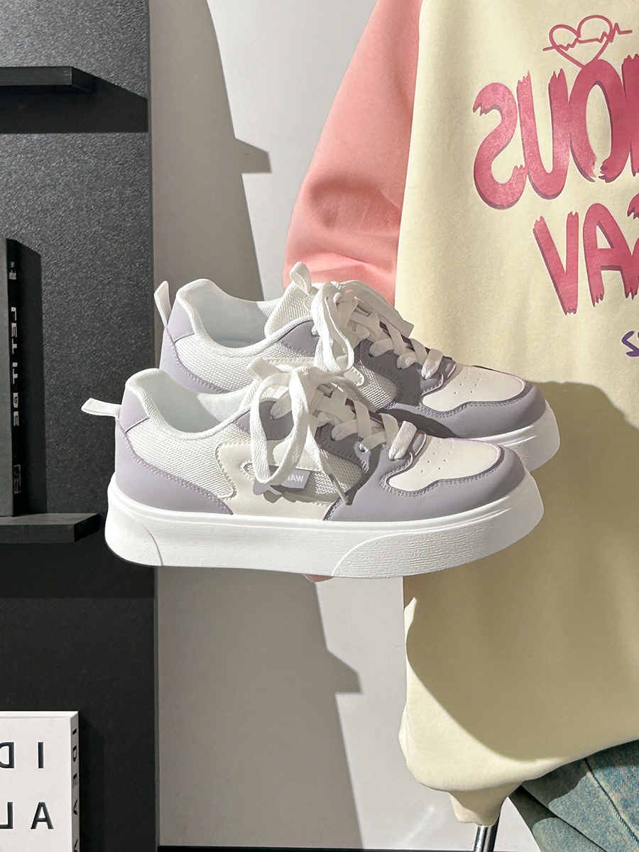 Breathable Mesh Flat Shoes for Women - Trendy Purple Taro Sports Sneakers for Summer 2025, Niche Style Breathable Mesh Flat Shoes for Women - Trendy Purple Taro Sports Sneakers for Summer 2025, Niche Style