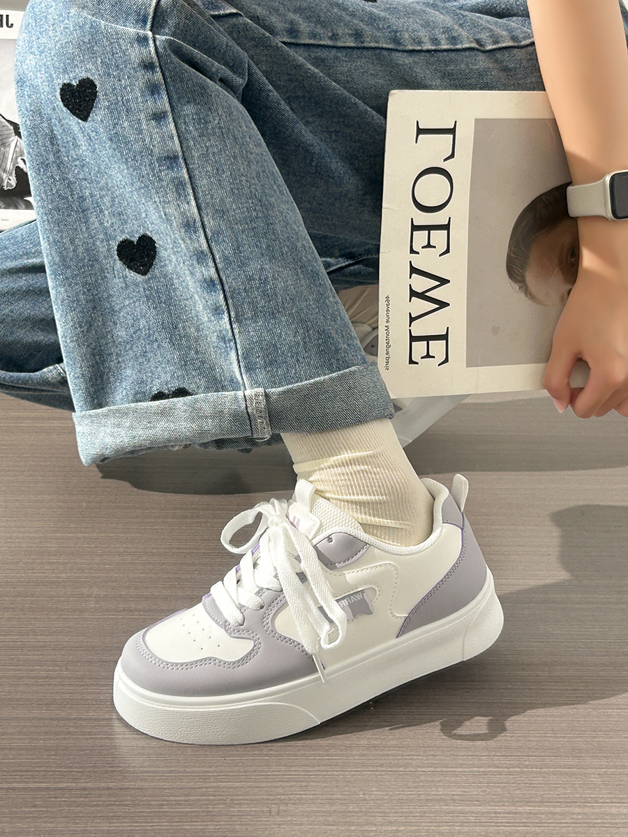 Breathable Mesh Flat Shoes for Women - Trendy Purple Taro Sports Sneakers for Summer 2025, Niche Style Breathable Mesh Flat Shoes for Women - Trendy Purple Taro Sports Sneakers for Summer 2025, Niche Style