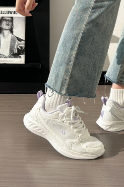 Breathable Mesh Running Sneakers for Women - Lightweight Shock-Absorbing Sports Shoes for Summer 2025, Soft-Soled Couple's Footwear