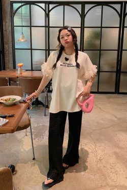 Breathable Plus Size Ruffled Edge Sun Protection Pants for Women - Summer 2025 Loose Thin Casual Style