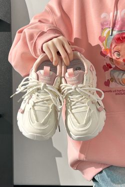 Breathable Thick-Soled Dad Shoes for Women, Original Mesh Design, Stylish Niche Sports Footwear, Summer 2025 Trend