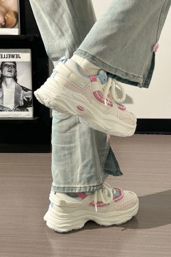 Breathable Thick-Soled Dad Shoes for Women, Original Mesh Design, Stylish Niche Sports Footwear, Summer 2025 Trend